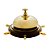 CAMPAINHA DE MESA DECORATIVA METAL/MADEIRA DOURADA 15x9x15cm - Imagem 4