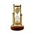 AMPULHETA DECORATIVA METAL/MADEIRA DOURADA 20x10x17cm - Imagem 1