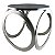 SEAT GARDEN EM ALUMINIO PRATEADO 41,5CM X 40CM - Imagem 1