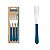 CONJ GARFOS MESA INOX 3PC LEME AZU - Imagem 1