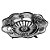 PETISQUEIRA METAL C/PÉ ROMA BLACK 32x9cm - Imagem 1