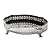 CENTRO DE MESA METAL C/PÉ ROMA BLACK 22x15x6cm - Imagem 3