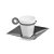 CJ 6 XÍCARAS CAFÉ PORCELANA C/PIRES INOX VENEZA BLACK 70ml - Imagem 2
