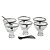 CJ 6 BOWLS VIDRO C/6 COLHERES P/SOBREMESA VERA BLACK - Imagem 1