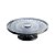 PRATO P/BOLO CRISTAL CINZA C/PÉ AÇO LYS BLACK 32cm - Imagem 2