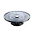 PRATO P/BOLO CRISTAL CINZA C/PÉ AÇO LYS BLACK 32cm - Imagem 1