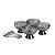 CJ 4 BOWLS VIDRO CINZA C/4 COLHERES P/SOBREMESA LYS BLACK - Imagem 2
