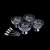 CJ 4 BOWLS VIDRO CINZA C/4 COLHERES P/SOBREMESA LYS BLACK - Imagem 4