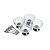 CJ 4 BOWLS VIDRO C/4 COLHERES P/SOBREMESA LYS BLACK - Imagem 1
