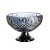 CENTRO DE MESA CRISTAL CINZA C/PÉ AÇO LYS BLACK 25cm - Imagem 4