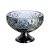 CENTRO DE MESA CRISTAL CINZA C/PÉ AÇO LYS BLACK 25cm - Imagem 3