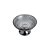CENTRO DE MESA CRISTAL CINZA C/PÉ AÇO LYS BLACK 30cm - Imagem 1
