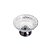 CENTRO DE MESA CRISTAL C/PÉ AÇO LYS BLACK 30cm - Imagem 1