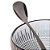 CJ 4 BOWLS VIDRO CINZA C/4 COLHERES P/SOBREMESA QUEEN BLACK - Imagem 4