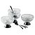 CJ 4 BOWLS VIDRO C/4 COLHERES P/SOBREMESA QUEEN BLACK - Imagem 2