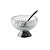CJ 4 BOWLS VIDRO C/4 COLHERES P/SOBREMESA QUEEN BLACK - Imagem 1