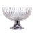 CENTRO DE MESA CRISTAL CINZA C/PÉ AÇO QUEEN BLACK 25cm - Imagem 3