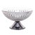 CENTRO DE MESA CRISTAL CINZA C/PÉ AÇO QUEEN BLACK 30cm - Imagem 2