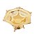 CENTRO DE MESA METAL C/PÉ DOURADO 30x14cm - Imagem 1