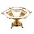 CENTRO DE MESA METAL C/PÉ DOURADO 30x14cm - Imagem 3