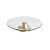 PRATO GIRATÓRIO VIDRO P/BOLO C/PÉ MONACO DOURADO 40cm - Imagem 1