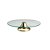 PRATO GIRATÓRIO VIDRO P/BOLO C/PÉ MONACO DOURADO 40cm - Imagem 3
