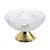 CENTRO DE MESA CRISTAL C/PÉ AÇO QUEEN DOURADO 30cm - Imagem 1