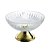 CENTRO DE MESA CRISTAL C/PÉ AÇO QUEEN DOURADO 30cm - Imagem 3