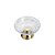 CENTRO DE MESA CRISTAL C/PÉ AÇO LYS DOURADO 30cm - Imagem 1