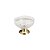 CENTRO DE MESA CRISTAL C/PÉ AÇO LYS DOURADO 25cm - Imagem 3
