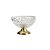 CENTRO DE MESA CRISTAL C/PÉ AÇO LYS DOURADO 25cm - Imagem 1