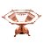 CENTRO DE MESA METAL C/PÉ ROSE 30x14cm - Imagem 1