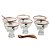 CJ 6 BOWLS VIDRO C/6 COLHERES P/SOBREMESA VERA ROSE - Imagem 2