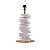 BASE PARA ABAJUR VENETO DOURADO E TRANSP (C)25CM (L)13CM (A)53CM  1XE27 40W - Imagem 1