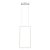 PENDENTE TEC BRANCO (C)60CM (L)30CM (A)2CM  1X32W 3000K 1810LM - Imagem 1