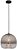 PENDENTE SPECULO PRETO E CROMADO (D)30CM (A)27.5CM  1XE27 40W - Imagem 1