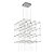 PENDENTE SKY CROMADO E TRANSP (C)58CM (L)55CM (A)58CM  64X0,2W 3000K 1024LM - Imagem 1