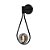 ARANDELA PINGO PRETO E FUME (D)20CM (A)47.4CM  1XG9 25W - Imagem 1