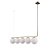 PENDENTE PETIT POA FRENCH GOLD E BRANCO (C)98CM (L)15CM (A)28CM  5XE27 BOLINHA 25W - Imagem 1