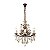 LUSTRE PASSY BRONZE E CONHAQUE E TRANSP (D)65CM (A)70CM  12XE14 480W - Imagem 1