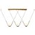 PENDENTE OSCAR DOURADO E BRANCO (C)12CM (L)108CM (A)25CM  3XG9 75W - Imagem 1