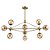 PENDENTE ORBE DOURADO E CHAMPAGNE (D)100CM (A)57.5CM  10XE27 BOLINHA 400W - Imagem 1