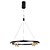 PENDENTE OCCHIO DOURADO PRETO E BRANCO (D)65CM (L)4CM (A)10CM  16X3W 3000K 3360LM - Imagem 1