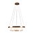 PENDENTE OCA DOURADO E TRANSP (D)60+40CM (A)4CM  32W + 22W 3000K 3168LM - Imagem 1