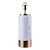BASE PARA ABAJUR MARMO DOURADO E BRANCO (D)12CM (A)39CM  1XE27 40W - Imagem 1