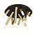 PLAFON MANACÁ DOURADO PRETO E BRANCO (D)47.5CM (A)30.5CM  16W + 8W 3000K 2160LM - Imagem 1