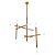 PENDENTE MALAGUETA DOURADO E BRANCO (D)93CM (A)100CM  8XG9 80W - Imagem 1