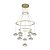 PENDENTE LUDIQUE DOURADO TRANSP E BRANCO (D)66CM (A)87CM  10X5W 3000K 2500LM - Imagem 1