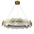PENDENTE LOSANGHE DOURADO E BRANCO (D)80CM (A)17.9CM  4X17W 3000K 3400LM - Imagem 1