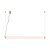 PENDENTE LAMPE BRONZE E TRANSP (C)125CM (L)7.35CM (A)7.35CM  1X45W 3000K 2250LM - Imagem 1